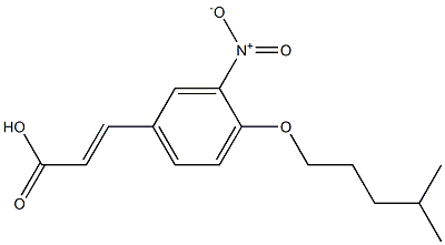 3-{4-[(4-methylpentyl)oxy]-3-nitrophenyl}prop-2-enoic acid Struktur