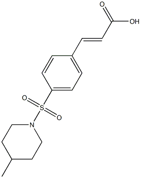 3-{4-[(4-methylpiperidine-1-)sulfonyl]phenyl}prop-2-enoic acid Struktur