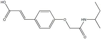 3-{4-[(butan-2-ylcarbamoyl)methoxy]phenyl}prop-2-enoic acid Struktur