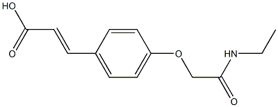 3-{4-[(ethylcarbamoyl)methoxy]phenyl}prop-2-enoic acid Struktur