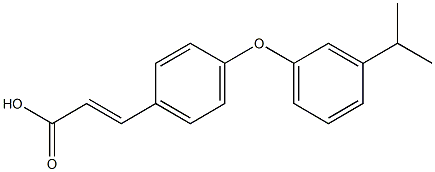 3-{4-[3-(propan-2-yl)phenoxy]phenyl}prop-2-enoic acid Struktur