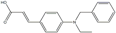 3-{4-[benzyl(ethyl)amino]phenyl}prop-2-enoic acid Struktur