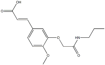 3-{4-methoxy-3-[(propylcarbamoyl)methoxy]phenyl}prop-2-enoic acid Struktur