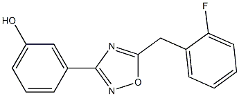 3-{5-[(2-fluorophenyl)methyl]-1,2,4-oxadiazol-3-yl}phenol Struktur