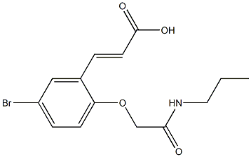 3-{5-bromo-2-[(propylcarbamoyl)methoxy]phenyl}prop-2-enoic acid Struktur