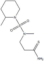 3-{methyl[(2-methylpiperidine-1-)sulfonyl]amino}propanethioamide Struktur