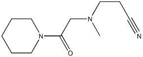 3-{methyl[2-oxo-2-(piperidin-1-yl)ethyl]amino}propanenitrile Struktur