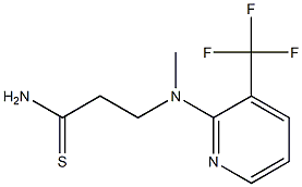 3-{methyl[3-(trifluoromethyl)pyridin-2-yl]amino}propanethioamide Struktur