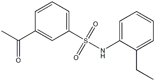 3-acetyl-N-(2-ethylphenyl)benzene-1-sulfonamide Struktur