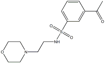 3-acetyl-N-[2-(morpholin-4-yl)ethyl]benzene-1-sulfonamide Struktur