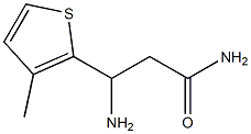 3-amino-3-(3-methylthiophen-2-yl)propanamide Struktur