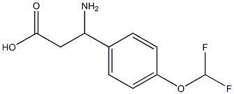 3-amino-3-[4-(difluoromethoxy)phenyl]propanoic acid Struktur