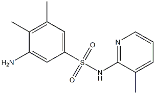 3-amino-4,5-dimethyl-N-(3-methylpyridin-2-yl)benzene-1-sulfonamide Struktur