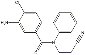 3-amino-4-chloro-N-(2-cyanoethyl)-N-phenylbenzamide Struktur