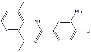 3-amino-4-chloro-N-(2-ethyl-6-methylphenyl)benzamide Struktur