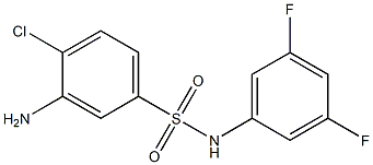 3-amino-4-chloro-N-(3,5-difluorophenyl)benzene-1-sulfonamide Struktur