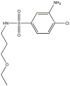 3-amino-4-chloro-N-(3-ethoxypropyl)benzene-1-sulfonamide Struktur