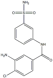 3-amino-4-chloro-N-(3-sulfamoylphenyl)benzamide Struktur