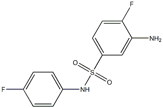 3-amino-4-fluoro-N-(4-fluorophenyl)benzene-1-sulfonamide Struktur