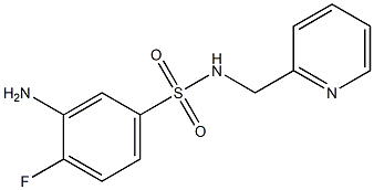 3-amino-4-fluoro-N-(pyridin-2-ylmethyl)benzene-1-sulfonamide Struktur