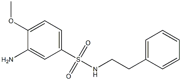 3-amino-4-methoxy-N-(2-phenylethyl)benzene-1-sulfonamide Struktur