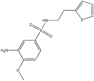 3-amino-4-methoxy-N-[2-(thiophen-2-yl)ethyl]benzene-1-sulfonamide Struktur