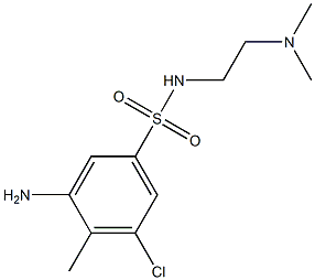 3-amino-5-chloro-N-[2-(dimethylamino)ethyl]-4-methylbenzene-1-sulfonamide Struktur