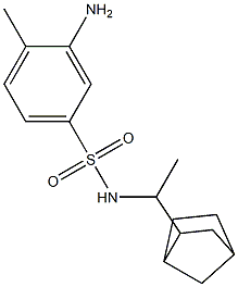 3-amino-N-(1-{bicyclo[2.2.1]heptan-2-yl}ethyl)-4-methylbenzene-1-sulfonamide Struktur