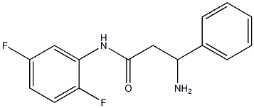 3-amino-N-(2,5-difluorophenyl)-3-phenylpropanamide Struktur