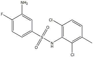 3-amino-N-(2,6-dichloro-3-methylphenyl)-4-fluorobenzene-1-sulfonamide Struktur