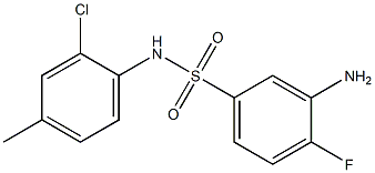 3-amino-N-(2-chloro-4-methylphenyl)-4-fluorobenzene-1-sulfonamide Struktur