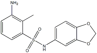 3-amino-N-(2H-1,3-benzodioxol-5-yl)-2-methylbenzene-1-sulfonamide Struktur