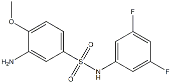 3-amino-N-(3,5-difluorophenyl)-4-methoxybenzene-1-sulfonamide Struktur