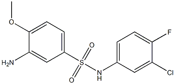 3-amino-N-(3-chloro-4-fluorophenyl)-4-methoxybenzene-1-sulfonamide Struktur