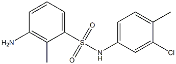 3-amino-N-(3-chloro-4-methylphenyl)-2-methylbenzene-1-sulfonamide Struktur