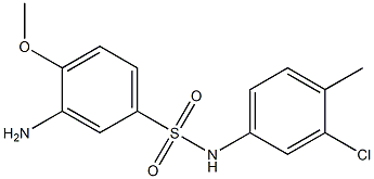 3-amino-N-(3-chloro-4-methylphenyl)-4-methoxybenzene-1-sulfonamide Struktur