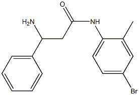 3-amino-N-(4-bromo-2-methylphenyl)-3-phenylpropanamide Struktur