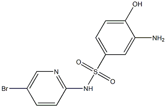 3-amino-N-(5-bromopyridin-2-yl)-4-hydroxybenzene-1-sulfonamide Struktur