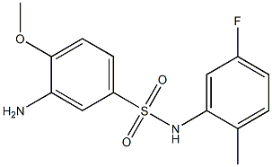 3-amino-N-(5-fluoro-2-methylphenyl)-4-methoxybenzene-1-sulfonamide Struktur