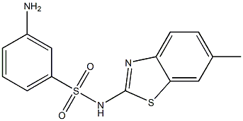 3-amino-N-(6-methyl-1,3-benzothiazol-2-yl)benzene-1-sulfonamide Struktur