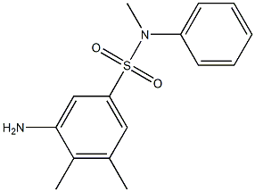 3-amino-N,4,5-trimethyl-N-phenylbenzene-1-sulfonamide Struktur