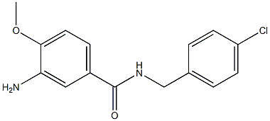 3-amino-N-[(4-chlorophenyl)methyl]-4-methoxybenzamide Struktur