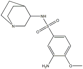 3-amino-N-{1-azabicyclo[2.2.2]octan-3-yl}-4-methoxybenzene-1-sulfonamide Struktur