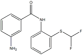 3-amino-N-{2-[(difluoromethyl)sulfanyl]phenyl}benzamide Struktur