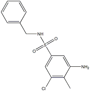 3-amino-N-benzyl-5-chloro-4-methylbenzene-1-sulfonamide Struktur