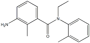 3-amino-N-ethyl-2-methyl-N-(2-methylphenyl)benzamide Struktur