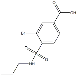 3-bromo-4-(propylsulfamoyl)benzoic acid Struktur