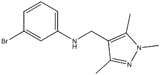 3-bromo-N-[(1,3,5-trimethyl-1H-pyrazol-4-yl)methyl]aniline Struktur