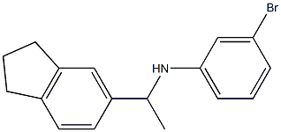 3-bromo-N-[1-(2,3-dihydro-1H-inden-5-yl)ethyl]aniline Struktur