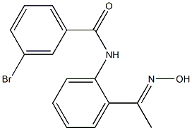 3-bromo-N-{2-[(1E)-N-hydroxyethanimidoyl]phenyl}benzamide Struktur